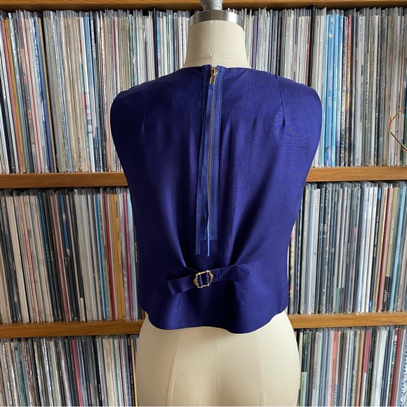 EUC MARC by MARC JACOBS Gold Button Bow Vest - size 4 - Picture 7 of 9